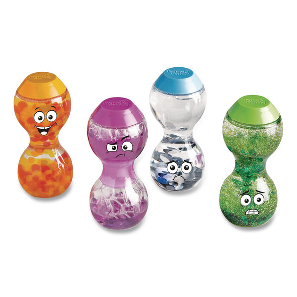 hand2mind® Express Your Feelings Sensory Bottles, Ages 18 Months and Up, Assorted Colors, 4 Bottles (HDM96242) Each