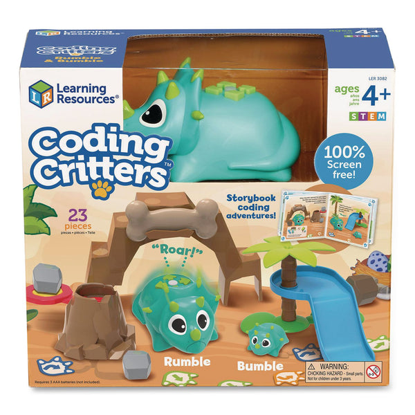 Learning Resources® Coding Critters: Rumble and Bumble, Grades Pre-K to 3, 23 Pieces (LRNLER3082) Each