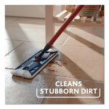 O-Cedar® H2Pro Flat Mop System, 9.25" x 4.38" White/Blue Microfiber Head, Up to 56" Black/Red Handle (FHD175765) Each