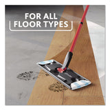 O-Cedar® H2Pro Flat Mop System, 9.25" x 4.38" White/Blue Microfiber Head, Up to 56" Black/Red Handle (FHD175765) Each