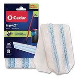O-Cedar® H2prO Flat Mop Head Replacement, 9.25 x 4.38, Blue/White, 2/Pack, 6 Packs/Carton (FHD175782CT) Case of 6