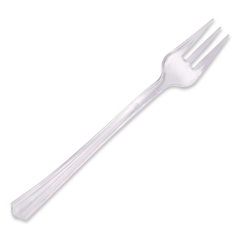 WNA Petites Mini Utensils, Medium Duty, Petite Tasting Fork, Plastic, Clear, 500/Carton (WNAAPTFKCL) Case of 500