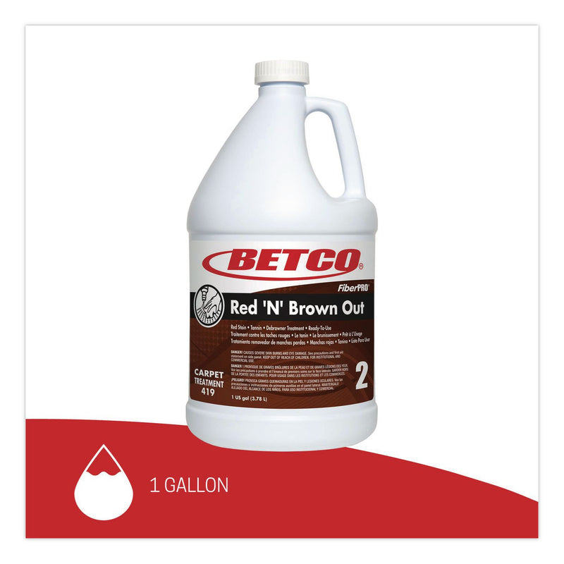 Betco® FiberPro Red 'N' Brown Out, 1 gal Bottle, 4/Carton (BET4190400) Case of 4