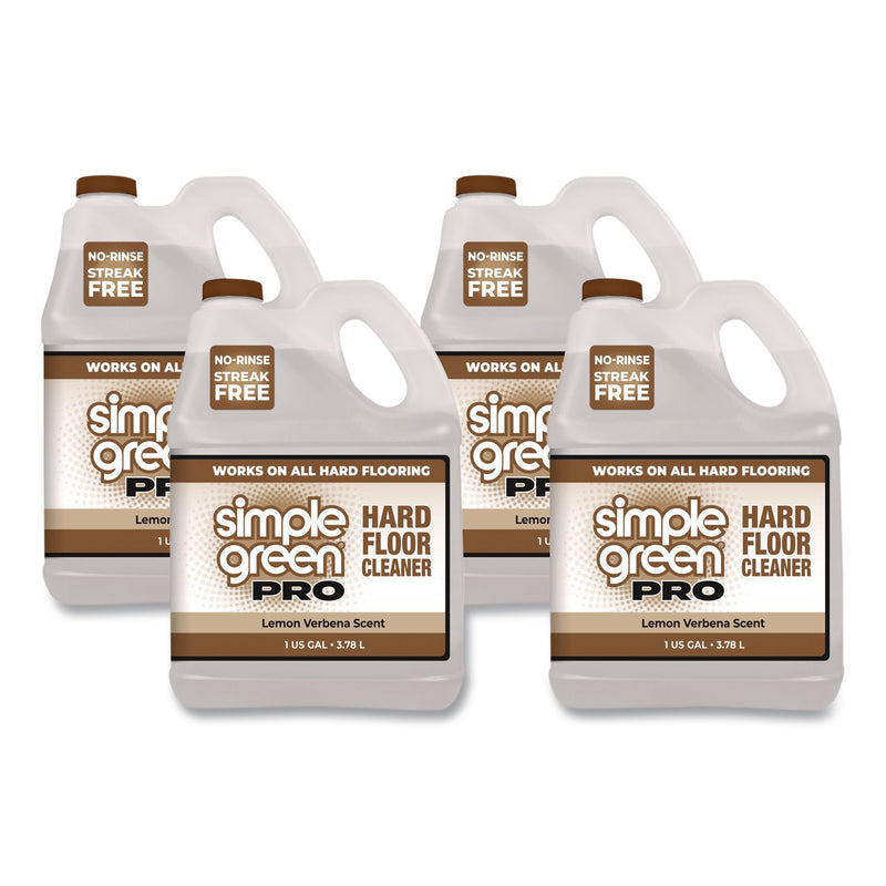 Simple Green® Pro Hard Floor Cleaner, Lemon Verbena, 1 gal Bottle, 4/Carton (SMP0505128) Case of 4