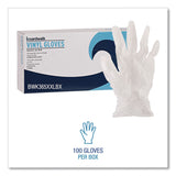 Boardwalk® General Purpose Vinyl Gloves, Powder-Free, XX-Large, 2.6 mil Thick, 9.5" Long, Clear, 100/Box (BWK365XXLBX) Box of 100