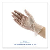 Boardwalk® General Purpose Vinyl Gloves, Powder-Free, XX-Large, 2.6 mil Thick, 9.5" Long, Clear, 100/Box, 10 Boxes/Carton (BWK365XXLCT) Case of 1000