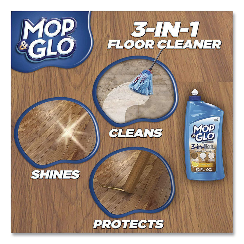 MOP & GLO® Ready to Use Multi-Surface Floor Cleaner, Fresh Citrus Scent, 32 oz Bottle, 4/Carton (RAC98563CT) Case of 4