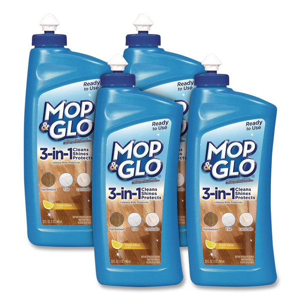 MOP & GLO® Ready to Use Multi-Surface Floor Cleaner, Fresh Citrus Scent, 32 oz Bottle, 4/Carton (RAC98563CT) Case of 4