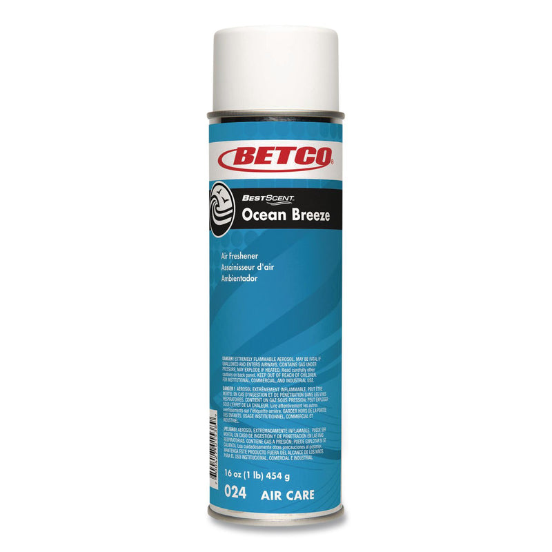 Betco® BestScent Ocean Breeze Deodorizer, Ocean Breeze Scent, 16 oz Can, 12/Carton (BET0242300) Case of 12