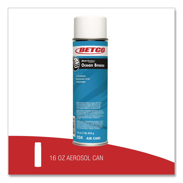 Betco® BestScent Ocean Breeze Deodorizer, Ocean Breeze Scent, 16 oz Can, 12/Carton (BET0242300) Case of 12