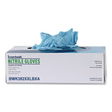 Boardwalk® Disposable Examination Nitrile Gloves, Powder-Free, XX-Large, 5 mil Thick, 9.5" Long, Blue, 100/Box, 10 Boxes/Carton (BWK382XXLCTA) Case of 1000