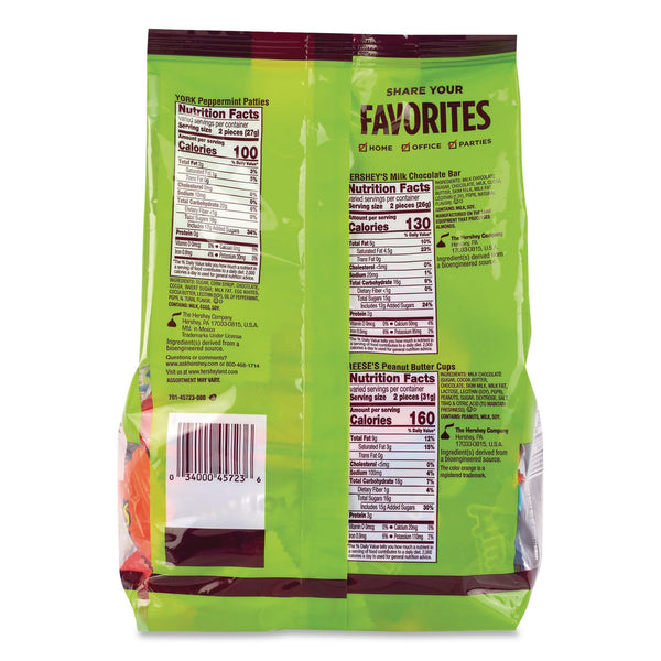 Hershey®'s Candy Snack Size Party Pack, 30.22 oz Bag, 58 Individually Wrapped Pieces (GRR22002590) Each
