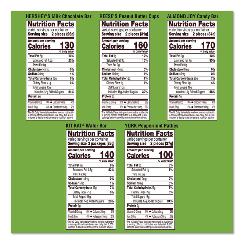 Hershey®'s Candy Snack Size Party Pack, 30.22 oz Bag, 58 Individually Wrapped Pieces (GRR22002590) Each