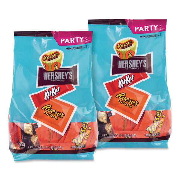 Hershey®'s Milk Chocolate Candy Mini Assortment, 60.1 oz Bag, 2/Carton (GRR60004184) Case of 2