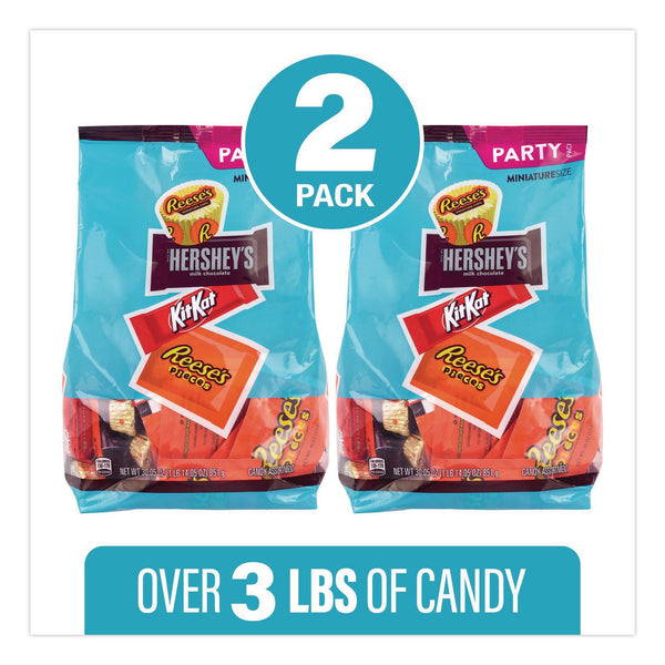 Hershey®'s Milk Chocolate Candy Mini Assortment, 60.1 oz Bag, 2/Carton (GRR60004184) Case of 2