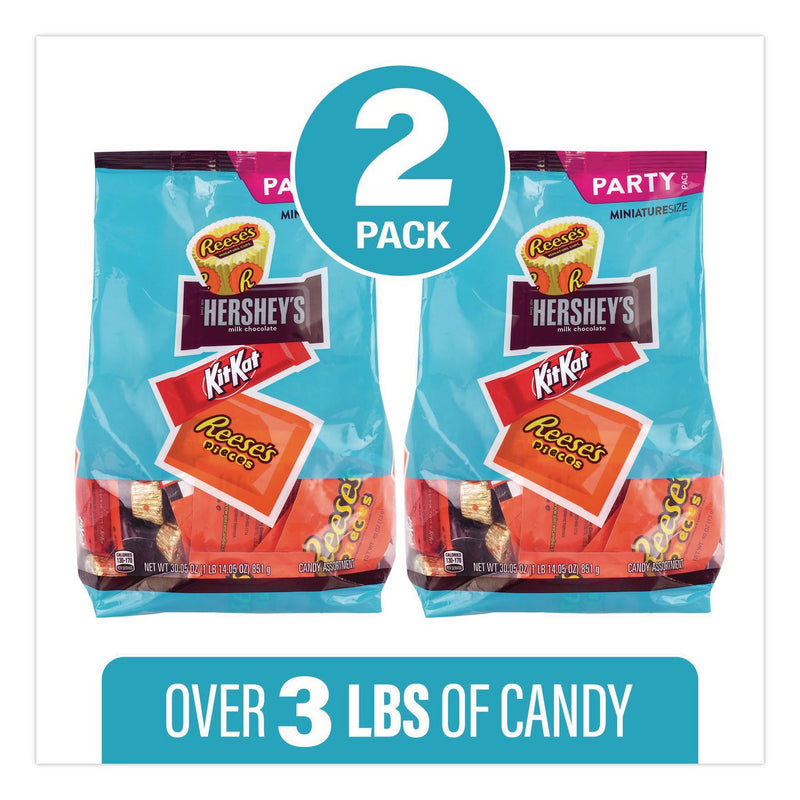 Hershey®'s Milk Chocolate Candy Mini Assortment, 60.1 oz Bag, 2/Carton (GRR60004184) Case of 2