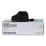 Boardwalk® 396 Series Disposable General-Purpose Nitrile Gloves, Powder-Free, XX-Large, 4.4 mil Thick, 9.5" Long, Black, 100/Box (BWK396XXLBXA) Box of 100