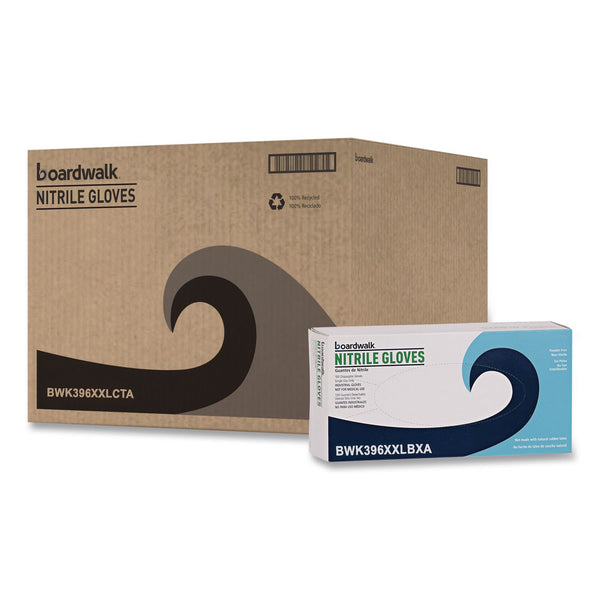Boardwalk® 396 Series Disposable General-Purpose Nitrile Gloves, Powder-Free, XX-Large, 4.4 mil Thick, 9.5" Long, Black,100/Box,10 BX/CT (BWK396XXLCTA) Case of 1000