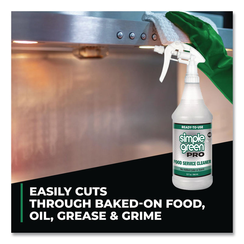 Simple Green® Pro Food Service Cleaner Ready-To-Use, 32 oz Spray Bottle, 12/Carton (SMP0601032) Case of 12