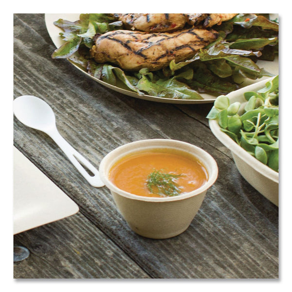 World Centric Fiber Bowls, 12 oz, 4.5" dia x 2.5" h, Natural, Paper, 500/Carton (WORBBSC12NLFP) Case of 500