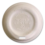 World Centric Fiber Lids for Cups, Fits 10 oz to 20 oz Cups, Natural, 1,000/Carton (WORCULFB12LF) Case of 1000