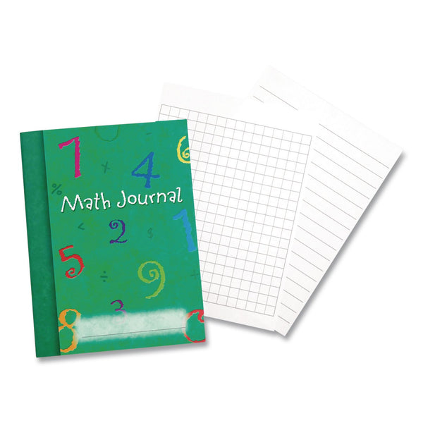 Learning Resources® Math Journal, Graph Ruled/College Ruled, Green Cover, (64) 9 x 7 Sheets, 10 Journals (LRNLER3468) Each