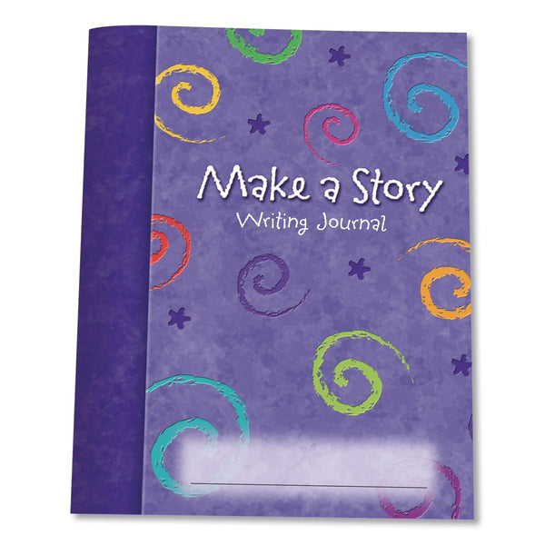 Learning Resources® Make-a-Story Journal, Manuscript Format, Blue Cover, (32) 9 x 7 Sheets, 10 Journals (LRNLER3469) Each