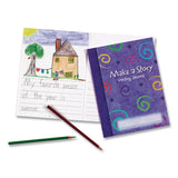 Learning Resources® Make-a-Story Journal, Manuscript Format, Blue Cover, (32) 9 x 7 Sheets, 10 Journals (LRNLER3469) Each