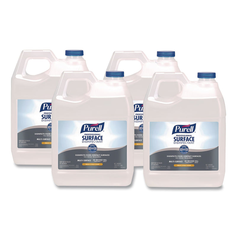PURELL® Professional Surface Disinfectant, Fresh Citrus, 1 gal Bottle, 4/Carton (GOJ434204CT) Case of 4