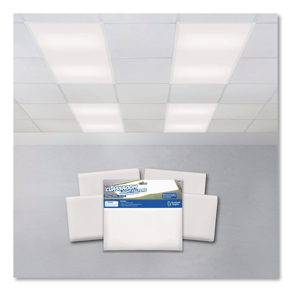 Educational Insights® Florescent Light Filter Covers, Square, 2 ft x 4 ft, Whisper White, 4 Panels (EII1231) Each