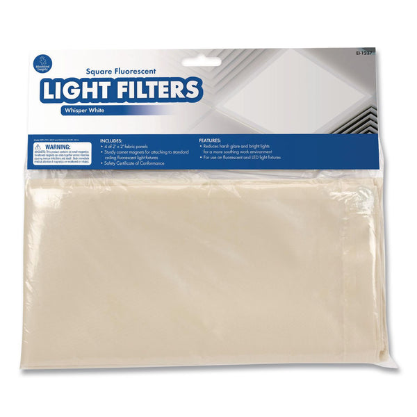 Educational Insights® Fluorescent Light Filter Covers, Square, 2 ft x 2 ft, Whisper White, 4 Covers (EII1237) Each