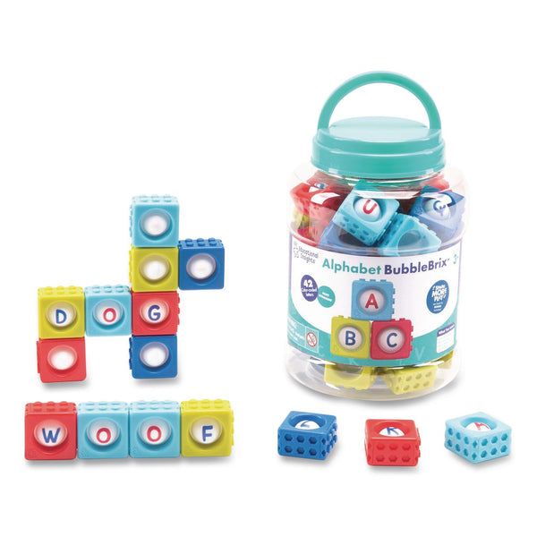 Educational Insights® Alphabet BubbleBrix. Ages 3 to 7, Plastic, Assorted Colors, 42 Pieces (EII2598) Each