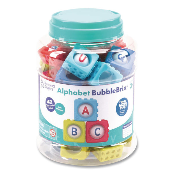 Educational Insights® Alphabet BubbleBrix. Ages 3 to 7, Plastic, Assorted Colors, 42 Pieces (EII2598) Each
