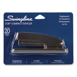 Swingline® Cub Compact Metal Stapler, 20 Sheet Capacity, Matte Black (SWI1068) Each
