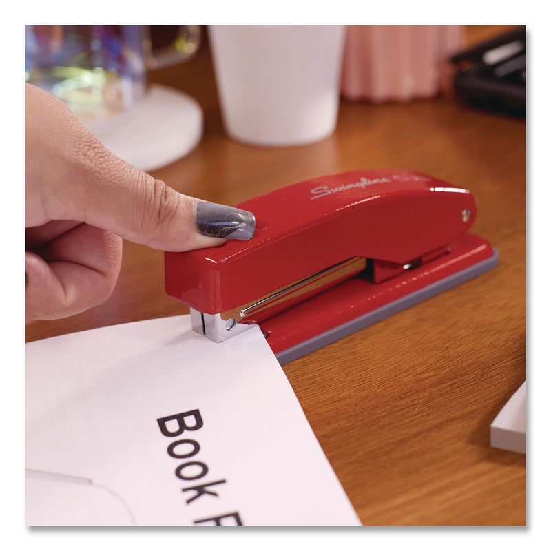 Swingline® Cub Compact Metal Staplers, 20 Sheet Capacity, Rio Red (SWI1070) Each