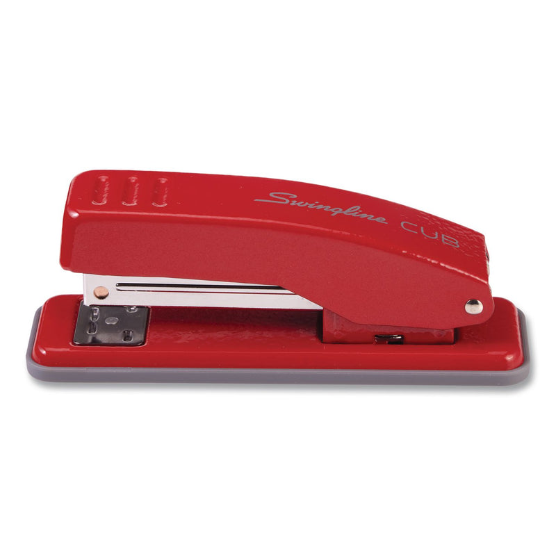 Swingline® Cub Compact Metal Staplers, 20 Sheet Capacity, Rio Red (SWI1070) Each