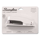 Swingline® Cub Compact Metal Stapler, 20 Sheet Capacity, Arctic White (SWI1067) Each