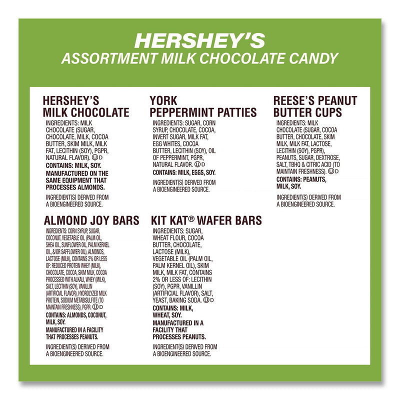Hershey®'s Assortment Milk Chocolate/Mar's Chocolate Favorites, 30.22 oz Bag and 62.6 oz Bag/Carton (GRR60004054) Case of 2
