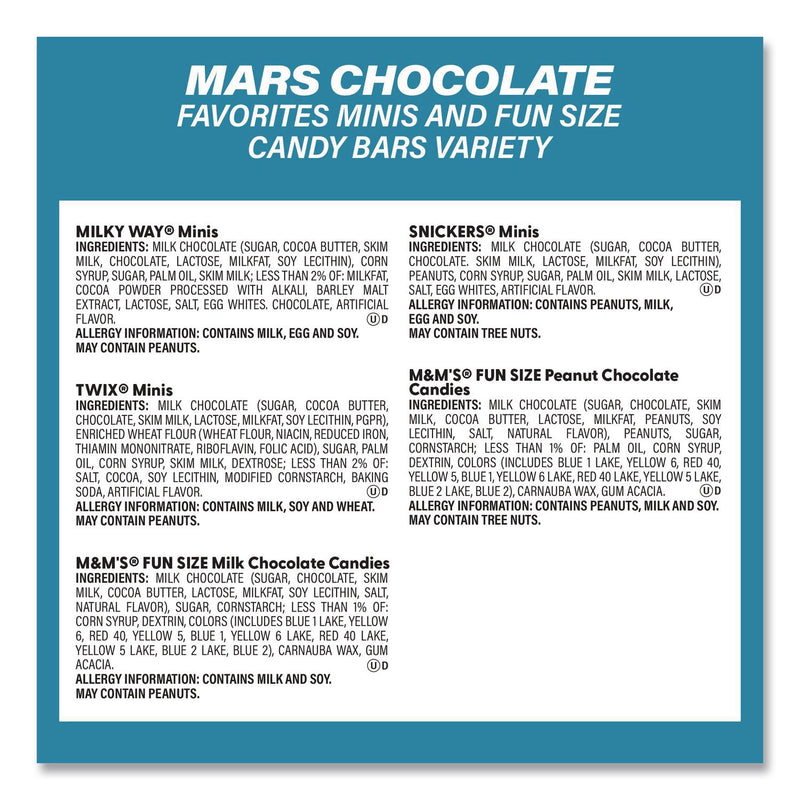 Hershey®'s Assortment Milk Chocolate/Mar's Chocolate Favorites, 30.22 oz Bag and 62.6 oz Bag/Carton (GRR60004054) Case of 2