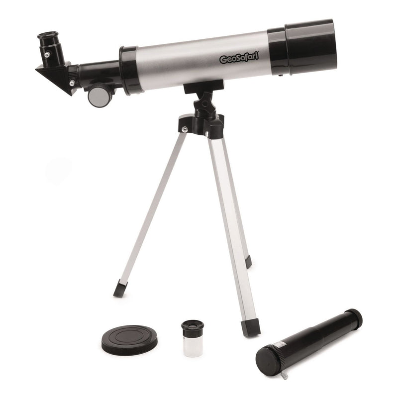 Educational Insights® GeoSafari Vega 360 Telescope, 2 Elements, 18x to 67x Magnification, 50 mm Aperture, 360 mm Focal Length, White (EII5304) Each
