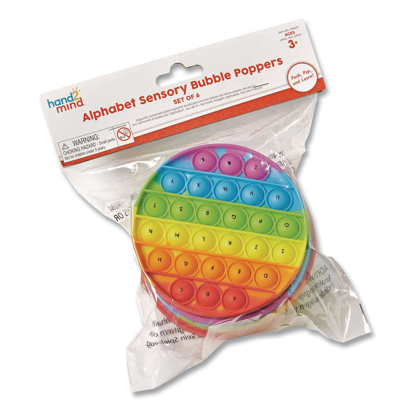 hand2mind® Alphabet Sensory Bubble Poppers, Pre-K to K, 6 Pieces (HDM95429) Each
