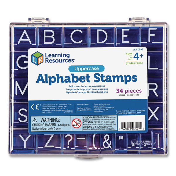 Learning Resources® Uppercase Alphabet Stamps, 1", 34 Stamps (LRNLER0597) Each