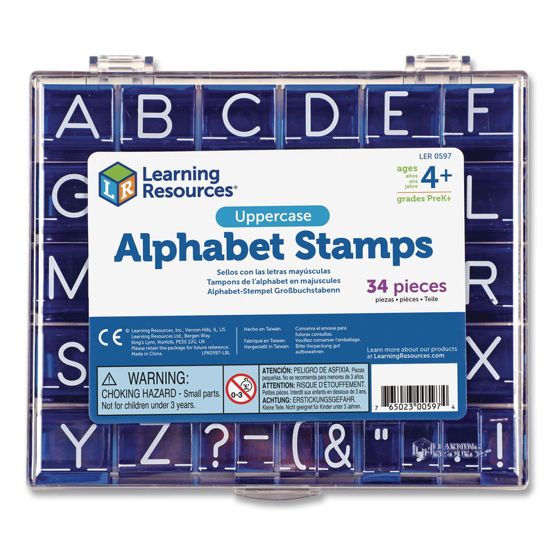Learning Resources® Uppercase Alphabet Stamps, 1", 34 Stamps (LRNLER0597) Each