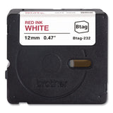 Brother P-Touch® Genuine P-Touch BTAG Label Tapes, 0.47" x 13.1 ft, Red on White (BRTBTAG232) Each