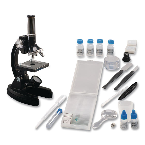Educational Insights® GeoSafari Micropro Microcope Set, 50x, 100x, 150x, 300x 600x Magnification, Plain Stage, Mirror Illuminator, Black, 95 Pieces (EII5301) Each