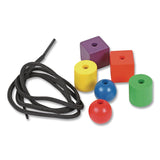 Learning Resources® Beads in a Bucket, Wood, Small, Assorted Colors, 1.4 lb Bucket (LRNLER0140) Each