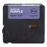 Brother P-Touch® Genuine P-Touch BTAG Label Tapes, 0.47" x 13.1 ft, White on Purple (BRTBTAGF35) Each