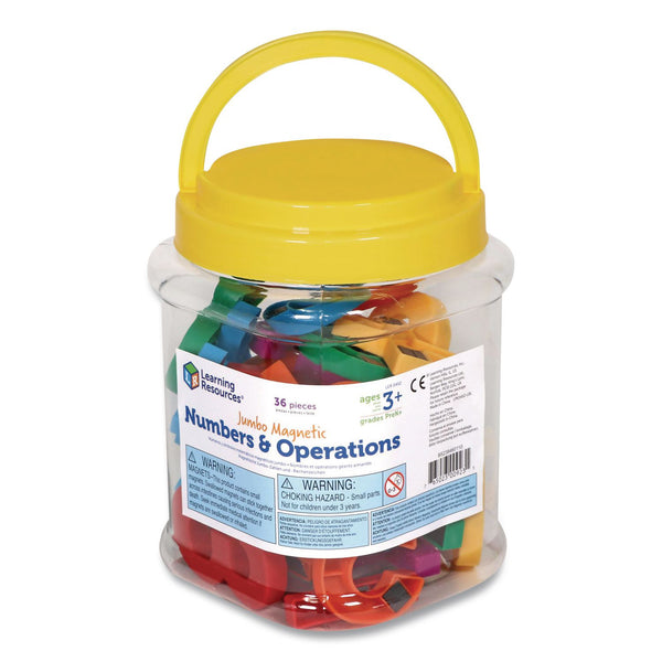 Learning Resources® Jumbo Magnetic Numbers and Operations, Assorted Colors, 36 Pieces (LRNLER0452) Each