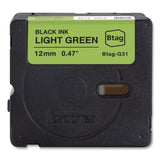 Brother P-Touch® Genuine P-Touch BTAG Label Tapes, 0.47" x 13.1 ft, Black on Light Green (BRTBTAGG31) Each