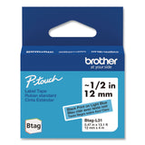 Brother P-Touch® Genuine P-Touch BTAG Label Tapes, 0.47" x 13.1 ft, Black on Light Blue (BRTBTAGL31) Each